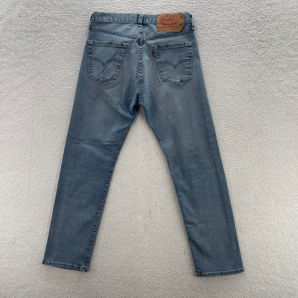 Levis 501 Jeans Mens 29x30 Blue Original Button Fly Light Wash Denim Grunge - Picture 2 of 11